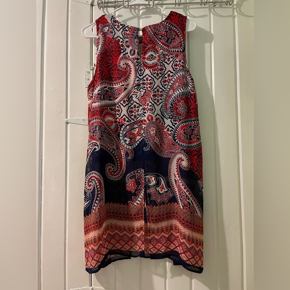 Roz & Ali paisley tank blouse-large like new - Picture 8 of 13
